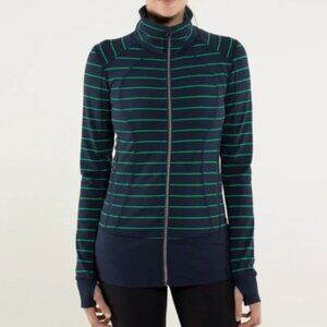 Lululemon Blue Green Jacket Asana Forme Define Size 6